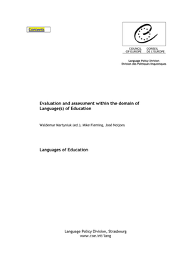 Evaluation and Assessment Within Language(S) of Education