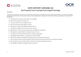 Scarborough Castle OCR Spec B: History Around Us (GCSE).Pdf