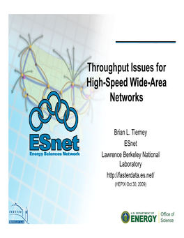 Throughput Issues for High-Speed Wide-Area Networks