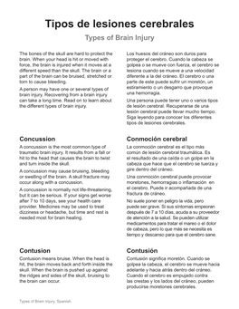 Types of Brain Injury