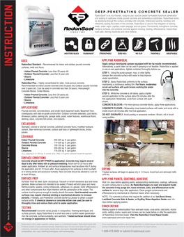 Radonseal Instructions