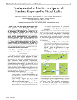 Development of an Interface to a Spacecraft Simulator Empowered by Virtual Reality