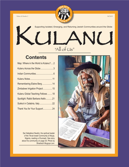 Contents Map: Where in the World Is Kulanu?.....2