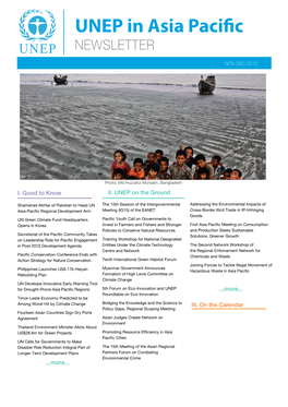 UNEP in Asia Pacific NEWSLETTER