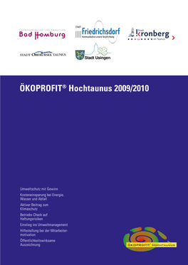 ÖKOPROFIT® Hochtaunus 2009/2010