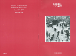 Bristol 1927-1933 by John Lyes