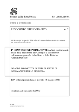 Res. Stenografico N. 2