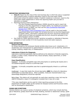 IDCM Section 3: Giardiasis