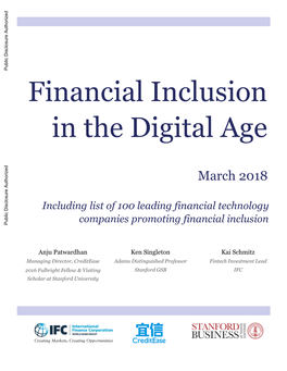 Financial Inclusion in the Digital Age Public Disclosure Authorized