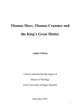 Thomas Cranmer And