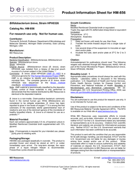 Product Information Sheet for HM-856