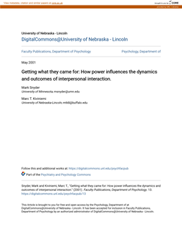 How Power Influences the Dynamics and Outcomes of Interpersonal Interaction