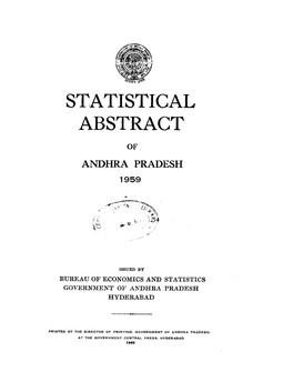 Statistical Abstract of Andhra Pradesh 1959