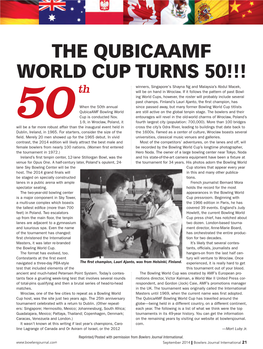 THE QUBICAAMF WORLD CUP TURNS 50!!! Winners, Singapore's Shayna Ng and Malaysia’S Abdul Macek, Th Will Be on Hand in Wroclaw