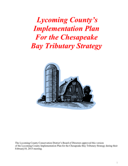 Lycoming County Chesapeake Bay Tributary Strategy