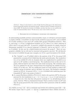 Orbifolds and Commensurability 10