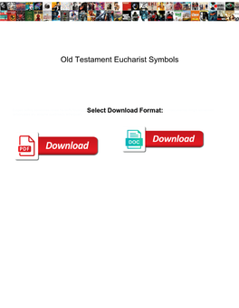 Old Testament Eucharist Symbols