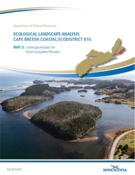Ecological Landscape Analysis of Cape Breton Coastal Ecodistrict 810 40