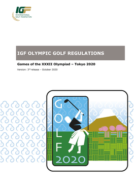 Igf Olympic Golf Regulations