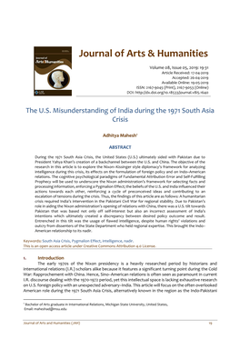 Journal of Arts & Humanities