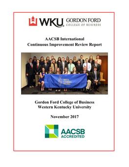 AACSB International Continuous Improvement Review Report