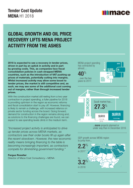 Tender Cost Update MENA H1 2018