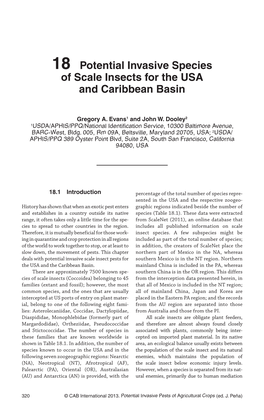 18 Potential Invasive Species of Scale Insects for the USA and Caribbean Basin