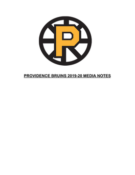 Providence Bruins 2019-20 Media Notes