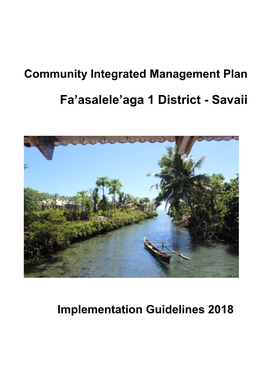 Community Integrated Management Plan
