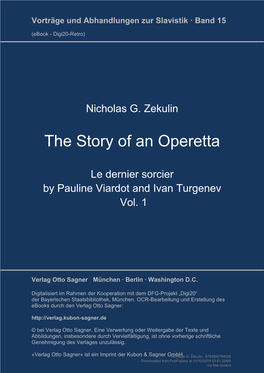 The Story of an Operetta