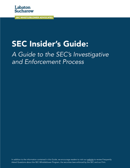 SEC Insider's Guide