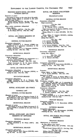 SUPPLEMENT to the LONDON GAZETTE, 4Ra DECEMBER 1962 9467