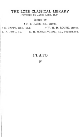 The Loeb Classical Library Founded by James Loeb, Ll.D