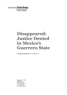 Justice Denied in Mexico's Guerrero State