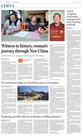 Witness to History, Woman's Journey Through New China