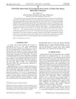 GW151226: Observation of Gravitational Waves from a 22-Solar-Mass Binary Black Hole Coalescence