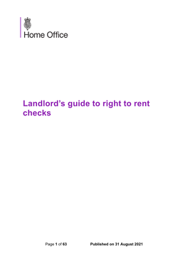 Landlord's Guide to Right to Rent Checks