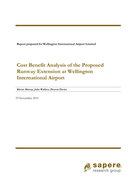 Cost Benefit Analysis of the Proposed Runway Extension at Wellington International Airport