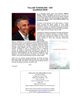 Tullian Tchividjian – Bio Glorious Ruin