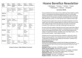 Hoxne Benefice Newsletter