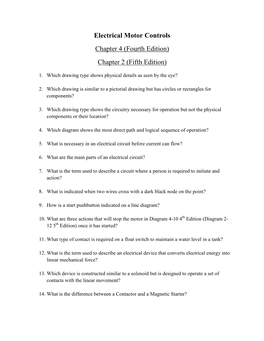 Electrical Motor Controls Chapter 4 (Fourth Edition) Chapter 2 (Fifth Edition)