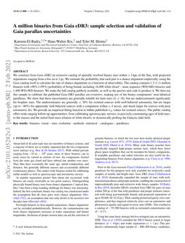 Arxiv:2101.05282V3 [Astro-Ph.SR] 2 Feb 2021 at Angular Separations Greater Than About One Arcsecond, Wide Et Al