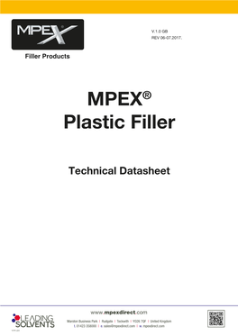 MPEX® Plastic Filler