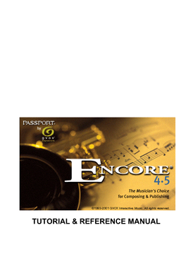 Tutorial & Reference Manual