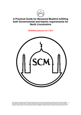 A Practical Guide for Bereaved Muslims Fulfilling Both Governmental and Islamic Requirements for North Lincolnshire