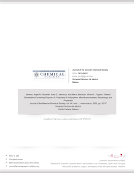 Redalyc.Diacetylene-Containing Polymers X. Poly(Hexa-2,4