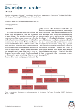 Ocular Injuries - a Review VN Sukati