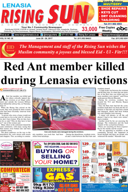 Lenasia South Embarks on Protest March CANNEDY NETSHITUNGULU Among Other Things