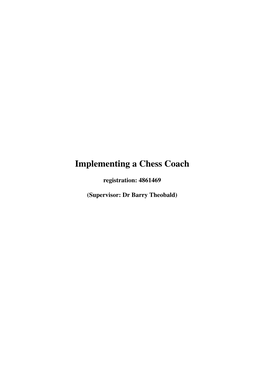 Implementing a Chess Coach