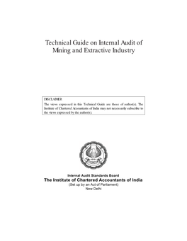 Technical Guide on Internal Audit of Mining and Extractive Industry